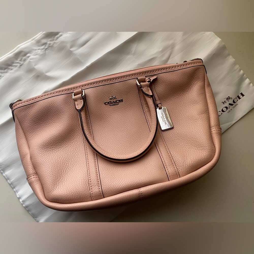 Coach Leather Satchel in Pink NEW